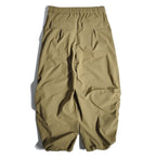 Japanese Outdoor Quick Drying Wide Leg Pants with Loose Straight Leg and Hanging Silhouette Leg Binding Pants