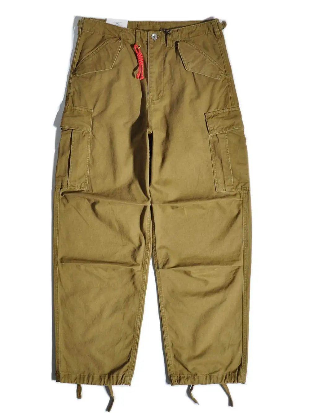 American Retro Outdoor Work Pants Loose Straight Wide Leg Casual  Multiple Pockets and Ankle Binding Pants