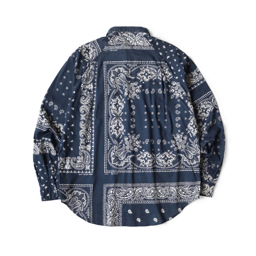 25SS KAPITAL Hirata and Hongri Casual Cashew Flower Breathable Lightweight Collared Loose Long Sleeved Shirt for Men