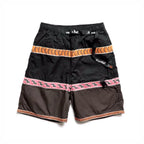 Kapital Hirata Retro Panel Summer Casual Striped Shorts American Waistband Elastic Printed Pants Loose Fit for Men and Women