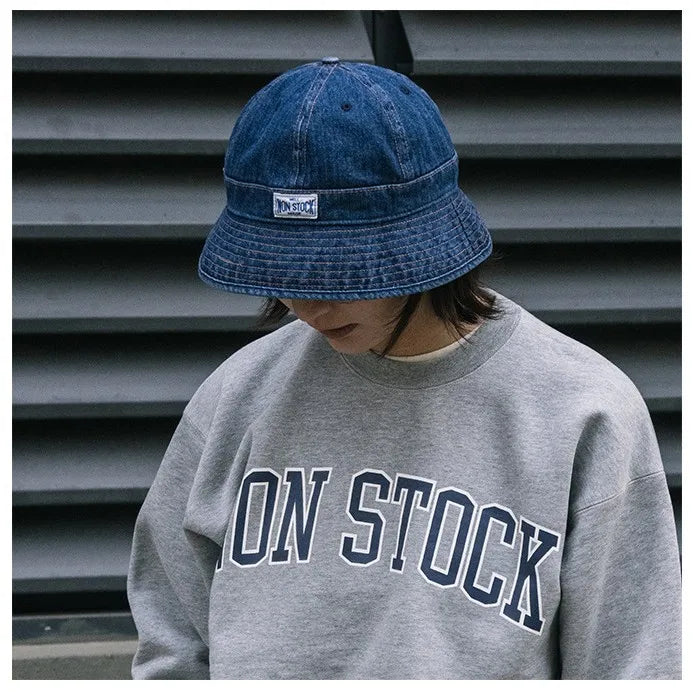 Japanese Kapital Vintage Men's and Women's Washed Cowboy Fisherman's Hat Dome Outdoor Basin Caps Sunshade