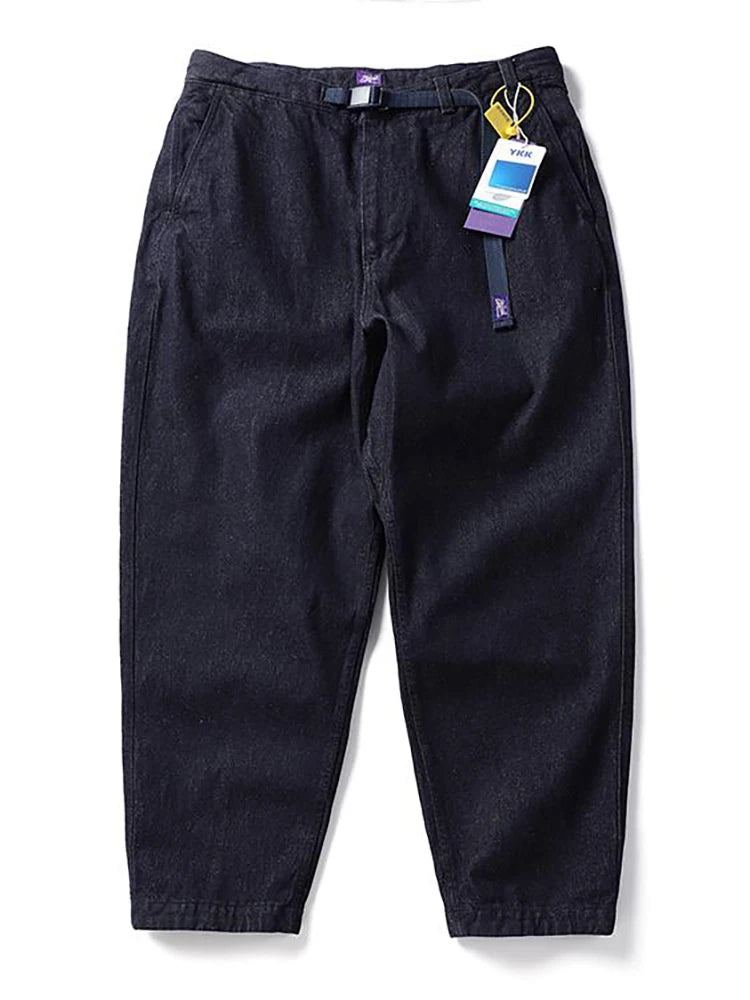 Japanese Trend Cityboy Jeans Retro Washed Workwear Pants Men's Loose Slightly Tapered Pants