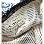22SS KAPITAL Hirata and Hongri Double Color Cotton Hemp Paisley Flower Splicing Men's Diagonal Cross Stray Waist Bag
