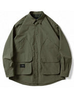Japanese Style Multi Pocket Retro Functional Long Sleeved Shirt Men's Jacket New Arrival