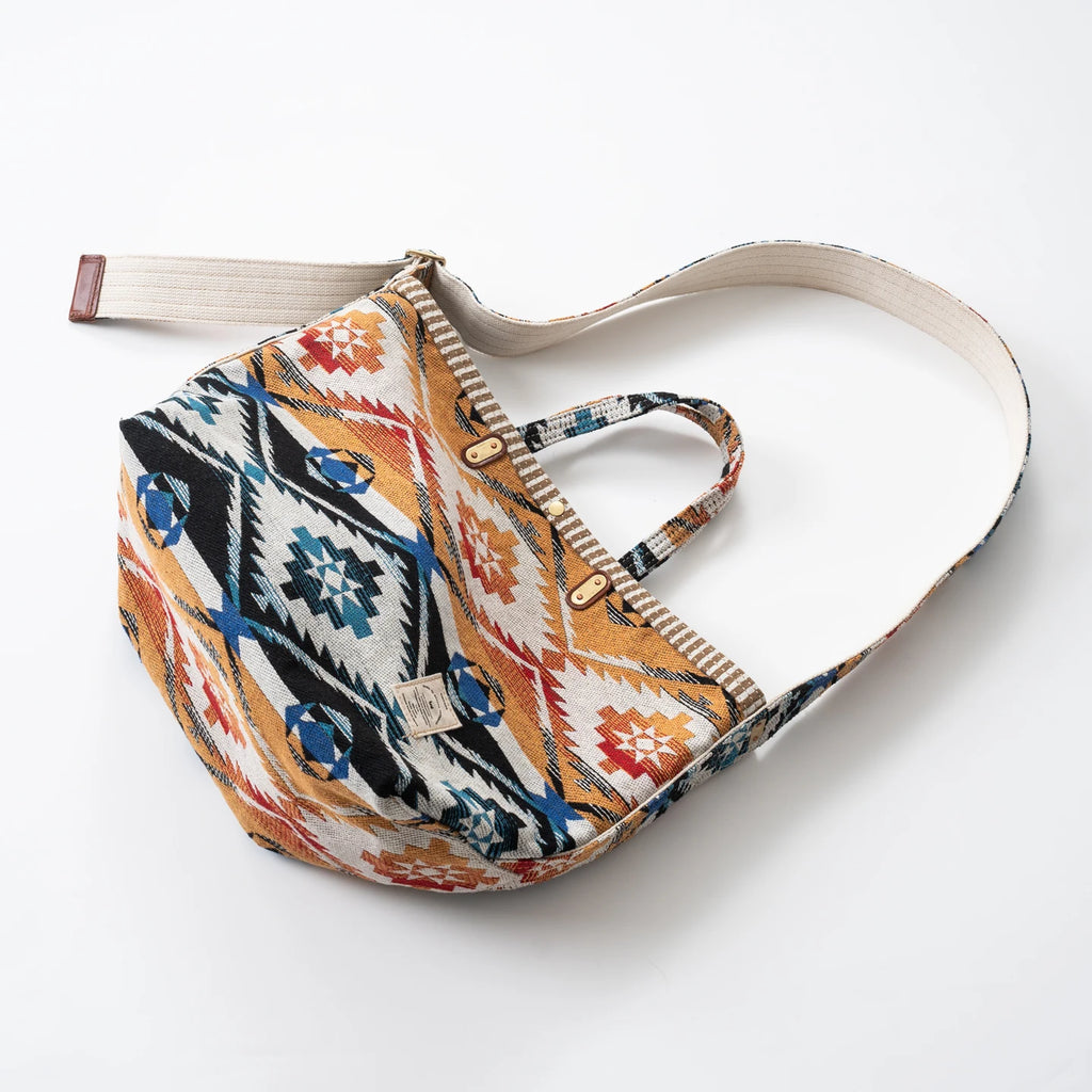 Japanese Retro Horner Ethnic Style Coarse Canvas Bag Crossbody Single Shoulder Handbag