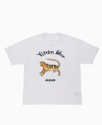 24SS TORA Japanese Casual Tops Long Staple Cotton Tiger Letter Printed Short Sleeved T-shirt for Men
