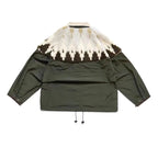 New 23AW KAPITAL Hirata and Hongri Trendy Lamb Fleece Printed Splicing Half High Collar Pullover Sweatshirts