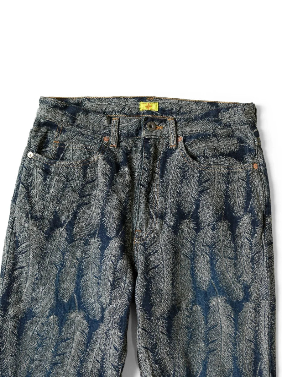 Kapital Japan Style Feather Pants for Men Cotton Clothing Summer New Denim Shorts