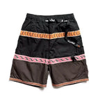 Kapital Hirata Retro Panel Summer Casual Striped Shorts American Waistband Elastic Printed Pants Loose Fit for Men and Women