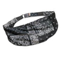 22SS KAPITAL Hirata and Hongri Double Color Cotton Hemp Paisley Flower Splicing Men's Diagonal Cross Stray Waist Bag