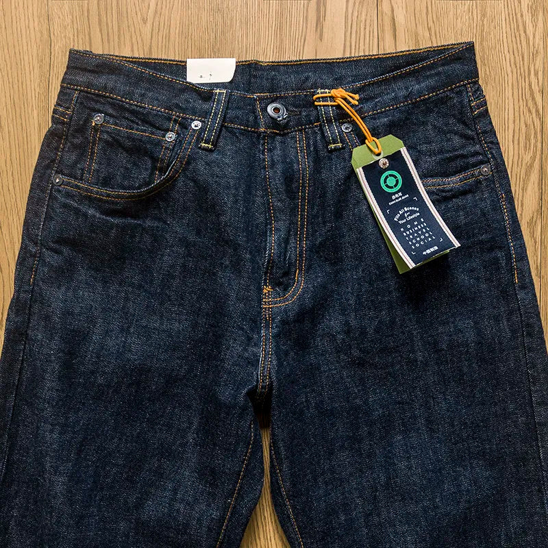 American Style New High-quality Fabric Jeans Loose Straight Leg Casual Amikaji Men's Pants