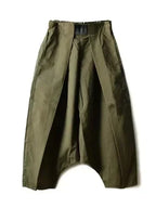 19SS Kapital Pleated Elastic Waist Cotton Low-fashion Men's and Women's Loose Casual Wide Leg Pants New Arrival