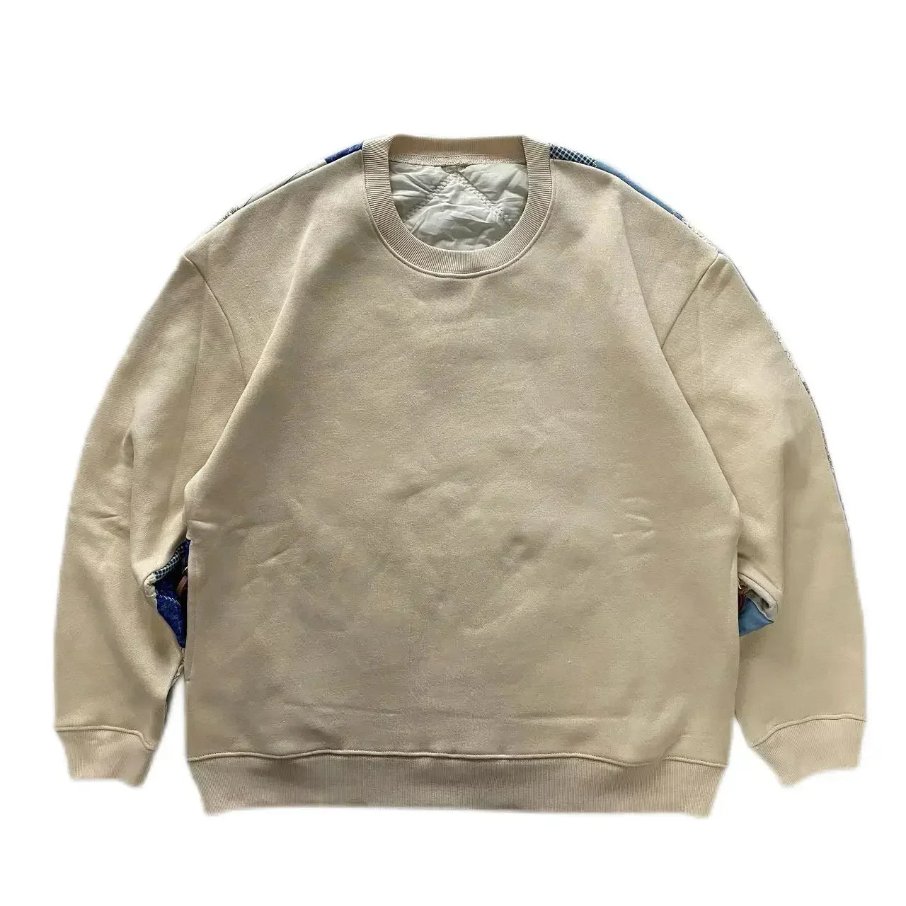 Kapital Vintage Non Hirata Hiroshi Back Patchwork Calico Loose Type Thick Men's Pullover Hoodie O-Neck Long Sleeve Sweatshirts