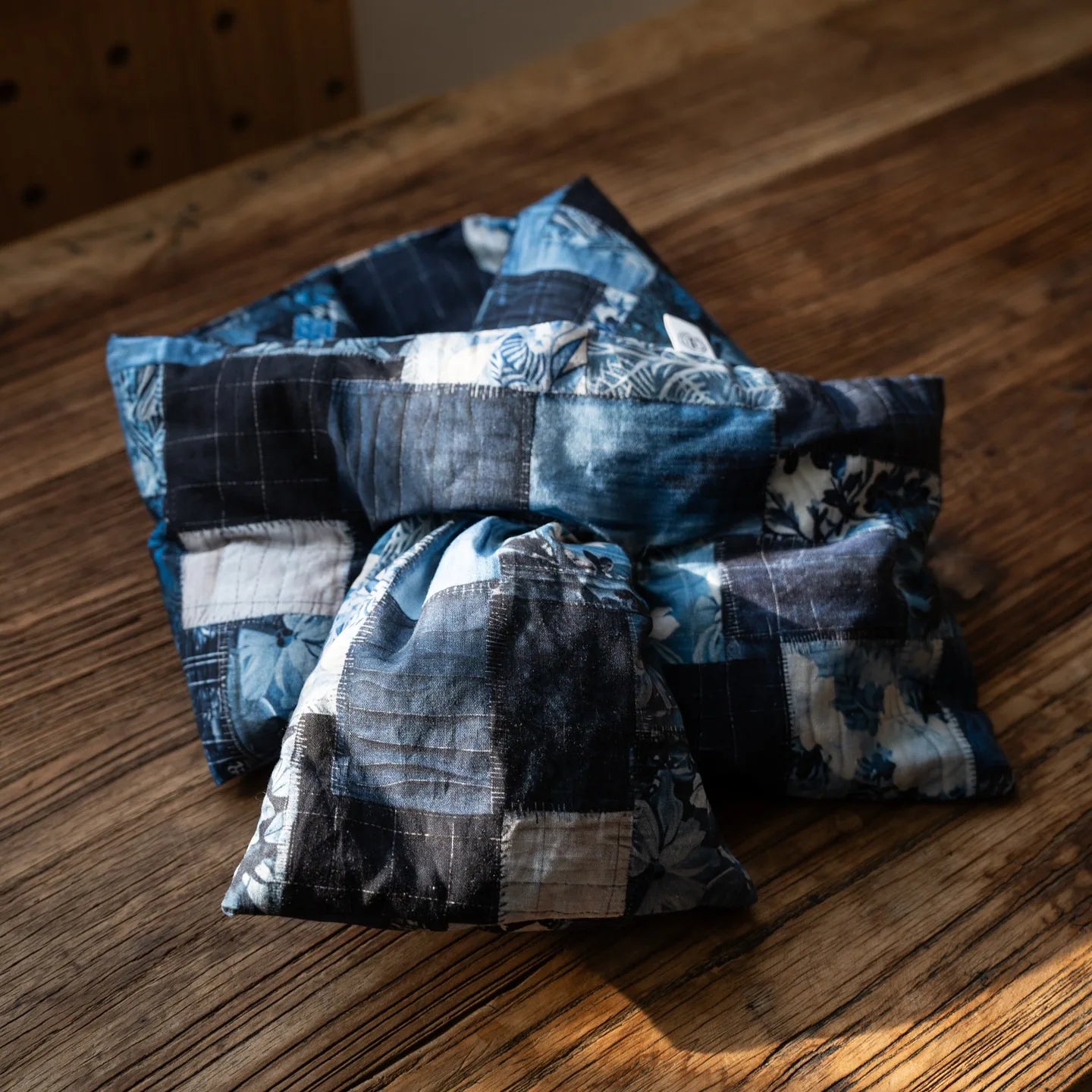 Japanese Kapital Style Retro Plant Pattern Cotton Winter Warm Scarf for Men and Women