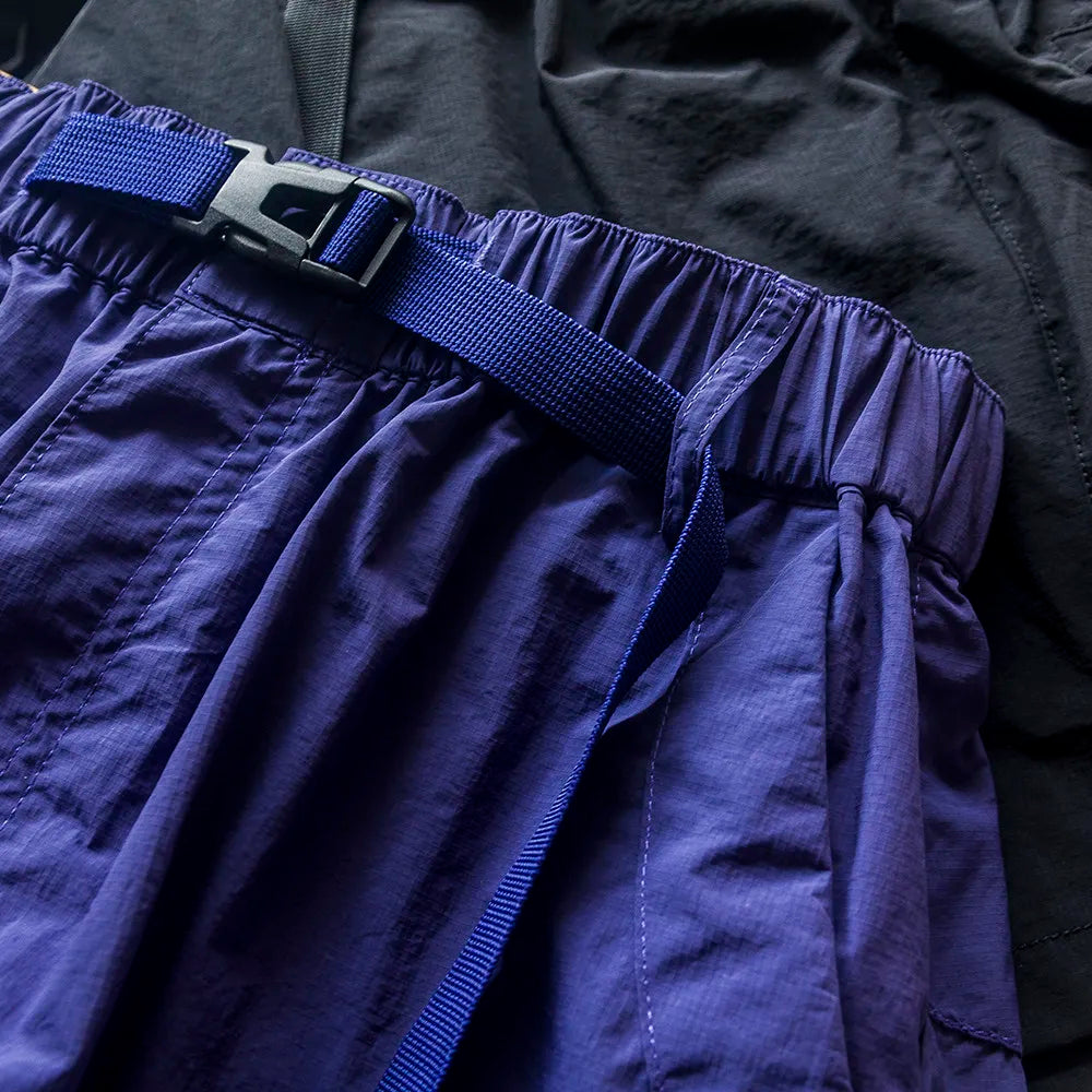 Japanese Outdoor Multi Pocket Workwear Shorts Summer Loose Lightweight Quick Drying Nylon Functional Casual Pants