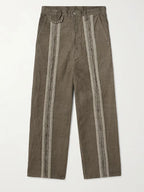 Kapital Hirata Kazuhiro Japan Style 25ss Vertical Stripe Patchwork Retro Casual Loose Pants for Men