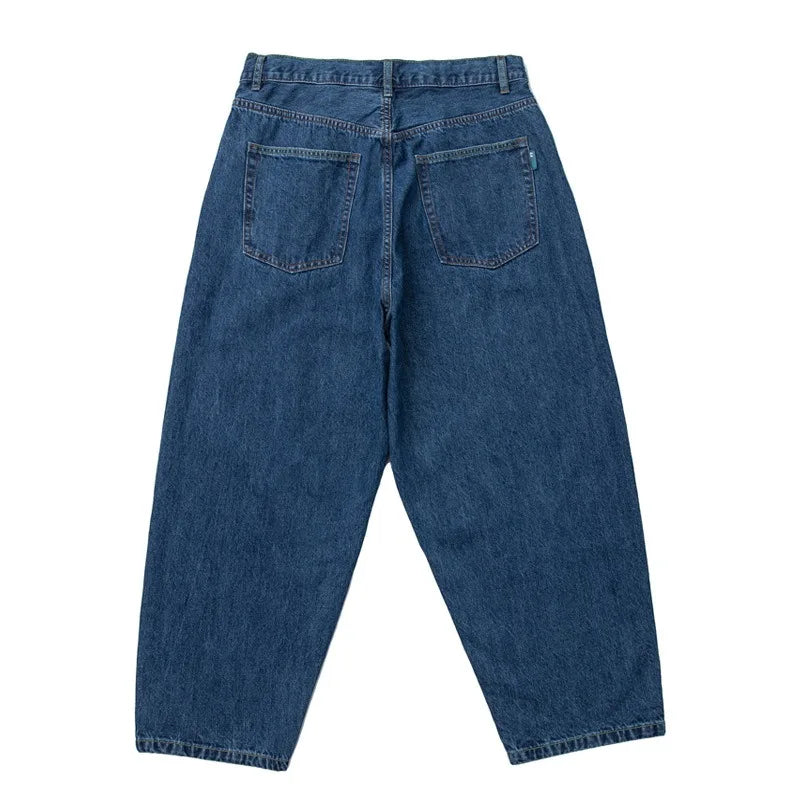 Japanese Retro Washed Distressed Tapered Jeans Men's and Women's Loose Harem Pants Lantern Flared Pants