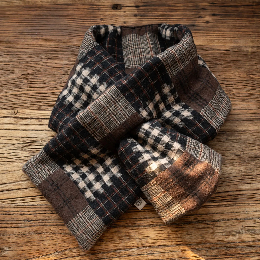 Japanese Retro Style Scarf for Men and Women Winter Warmth Thick Rectangular Scarves