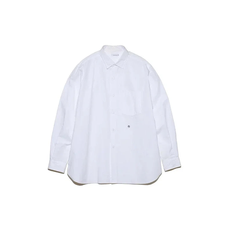 Nanamica 24AW Japanese Solid Color Long Sleeved Shirt Men's Fashion Trend Brand Loose Casual Top