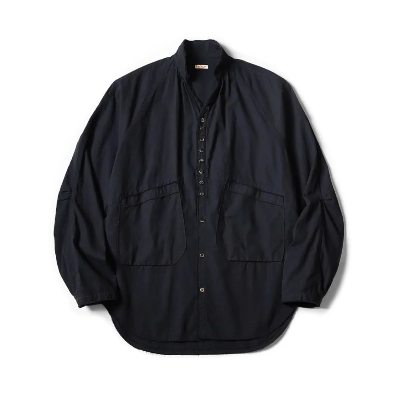 25AW KAPITAL Hirata Kazuhiro Casual Cotton Linen Double Bag Irregular Breasted Loose Long Sleeved Shirt for Men