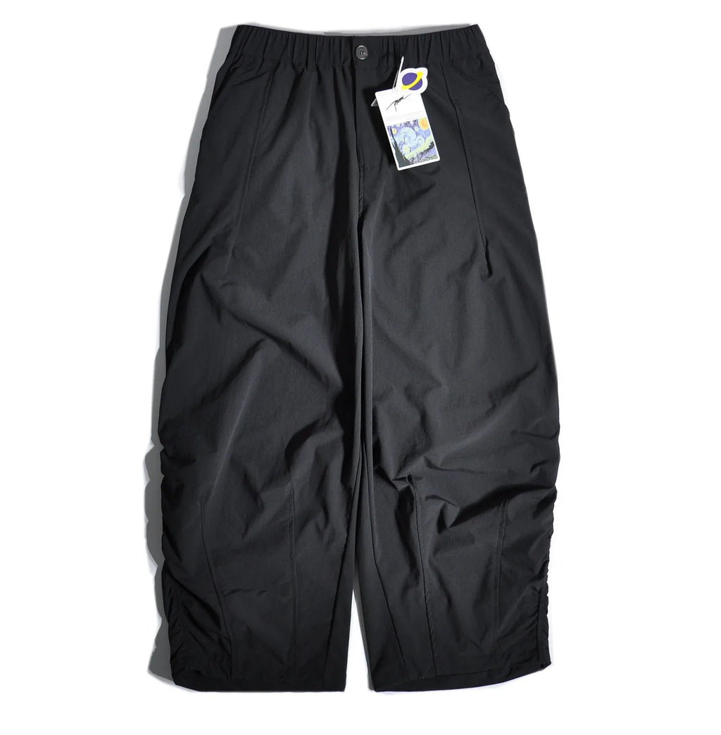 Japanese Outdoor Quick Drying Wide Leg Pants with Loose Straight Leg and Hanging Silhouette Leg Binding Pants