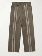 Kapital Hirata Kazuhiro Japan Style 25ss Vertical Stripe Patchwork Retro Casual Loose Pants for Men