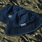 New Denim Fishbone Herringbone Washed Fisherman Hat Blue Dome Fishing Basin Bucket Hat
