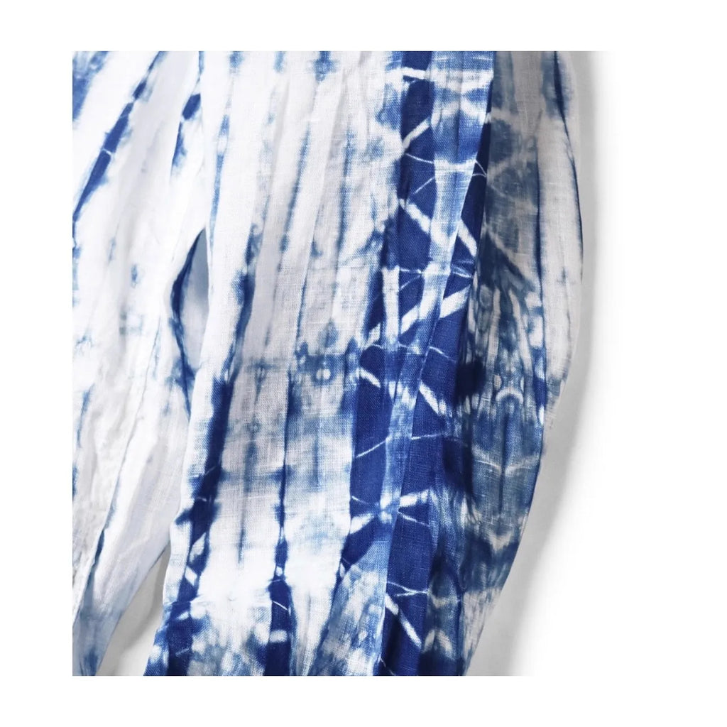 25AW KAPITAL Hirata and Hongri Casual Cotton Linen Tie Dye Pleated Loose Collared Long Sleeved Shirt for Men New Arrival