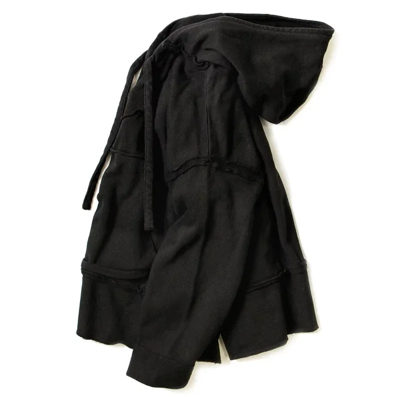 21AW KAPITAL Hirata Hiroshi Warm Plush Cotton Cut Hooded Pullover Long Sleeved Sweatshirts Japan Style for Men and Women Hoodies