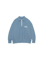 24SS Japanese Loose Half Zip Up Sweat Embroidered Pullover Hoodie for Men New Arrival