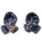 Japanese Retro Men's Women's Styles Vintage Knitted Yarn Texture Inner Lining Warm Scarf and Neck