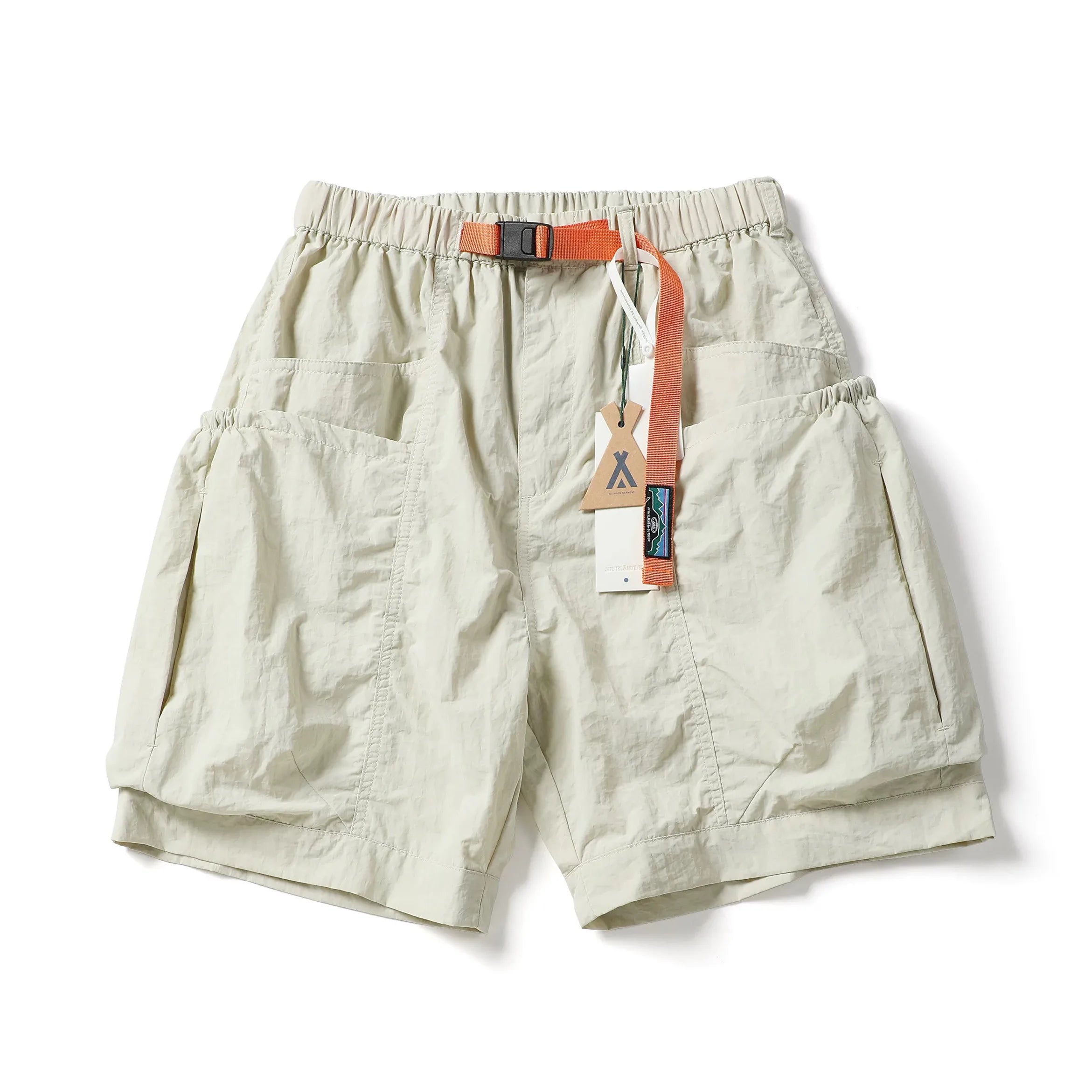 KAPITAL VINTAGE Japanese Retro Large Pocket Bag Short Multi Pocket Men's and Women's Loose Straight Tube Shorts