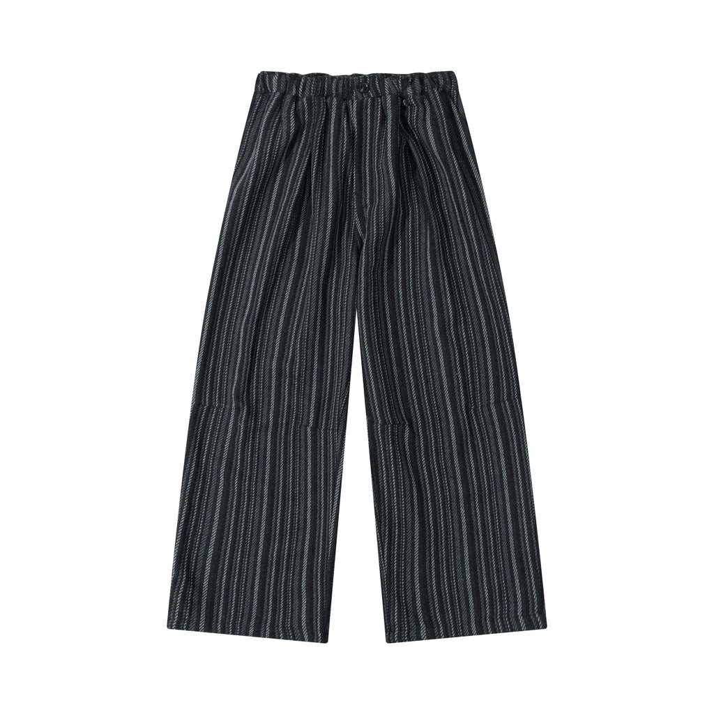 Japanese Retro Style Striped Wide Leg Pants Men's Loose Casual Autumn and Winter Straight Leg Pants