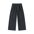 Japanese Retro Style Striped Wide Leg Pants Men's Loose Casual Autumn and Winter Straight Leg Pants