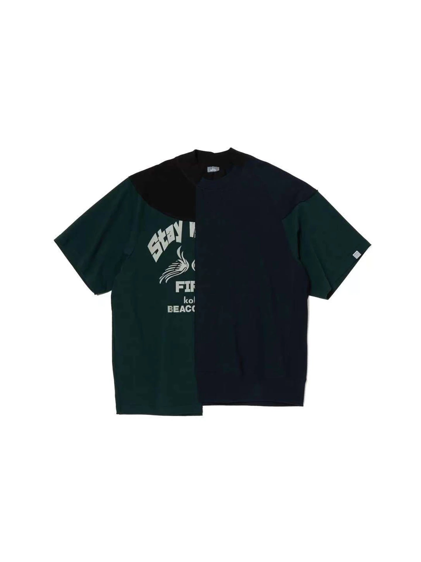 25SS Abe Run Japanese Retro Patchwork Printed Casual Short Sleeved T-shirt Women and Men Tees