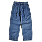 American Retro Amikaji Loose Straight Leg Japanese Double Pleated Tapered Wide Leg Jeans Casual Pants