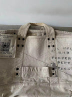 25ss KAPITAL Hirata Retro Heavy Duty Water Washed Used Men's and Women's Single Shoulder Cross Carrying Postman Tote Bag