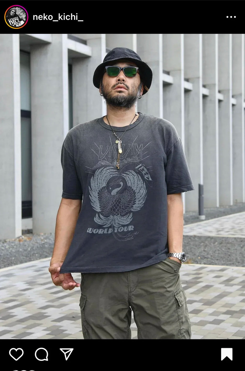 23AW New Arrival Old Wax Dyed Crane Short Sleeves Tops Summer T-Shirts for Men and Women