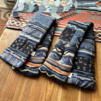 Japanese Retro Men's Women's Styles Vintage Knitted Yarn Texture Inner Lining Warm Scarf and Neck