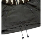 New 23AW KAPITAL Hirata and Hongri Trendy Lamb Fleece Printed Splicing Half High Collar Pullover Sweatshirts