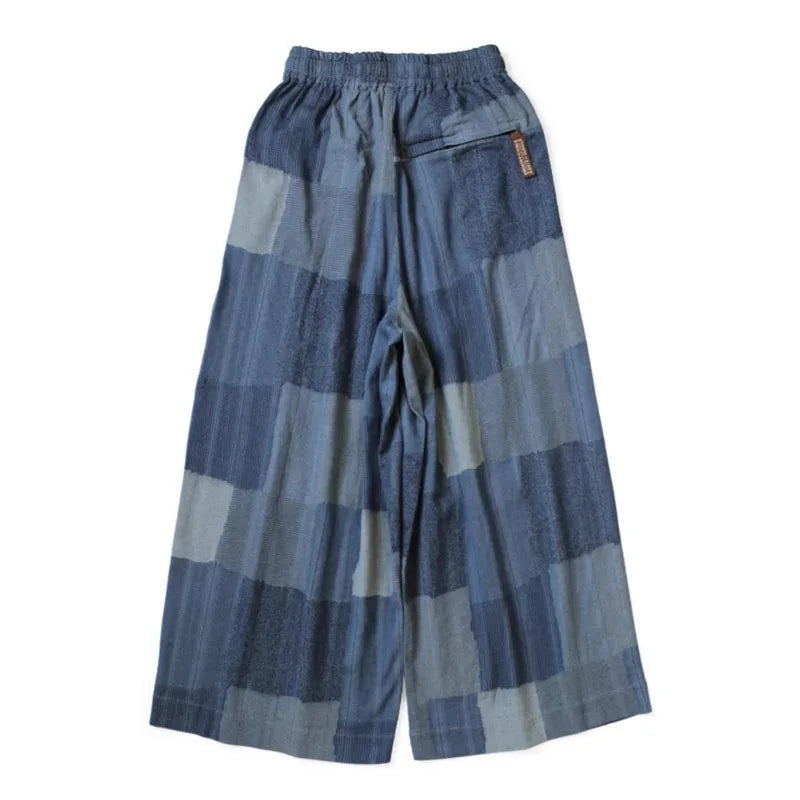 25AW KAPITAL Hirata and Hongri Retro Loose Fitting Polyester Patchwork Printed Elastic Casual Pants for Men New