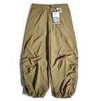 Japanese Outdoor Quick Drying Wide Leg Pants with Loose Straight Leg and Hanging Silhouette Leg Binding Pants
