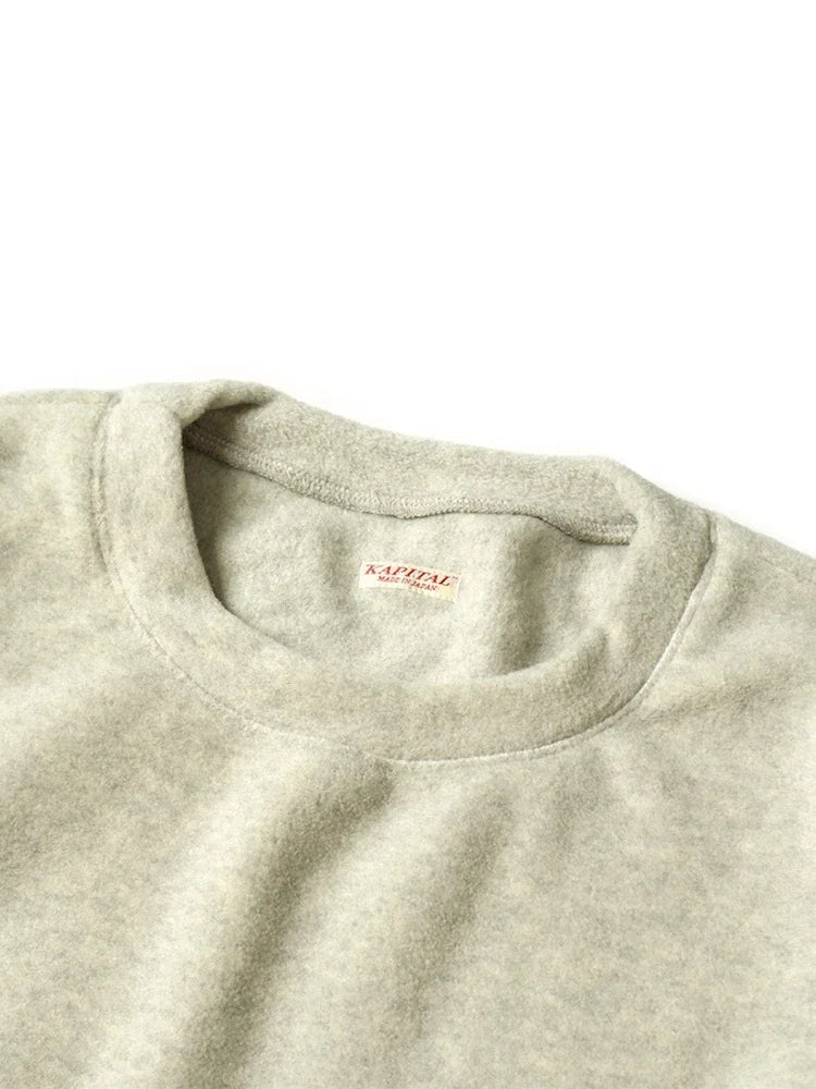 New Arrival Kapital Hirata Hiroshi High Quality Fleece Loose Round Neck Pullover for Men Sweatshirts