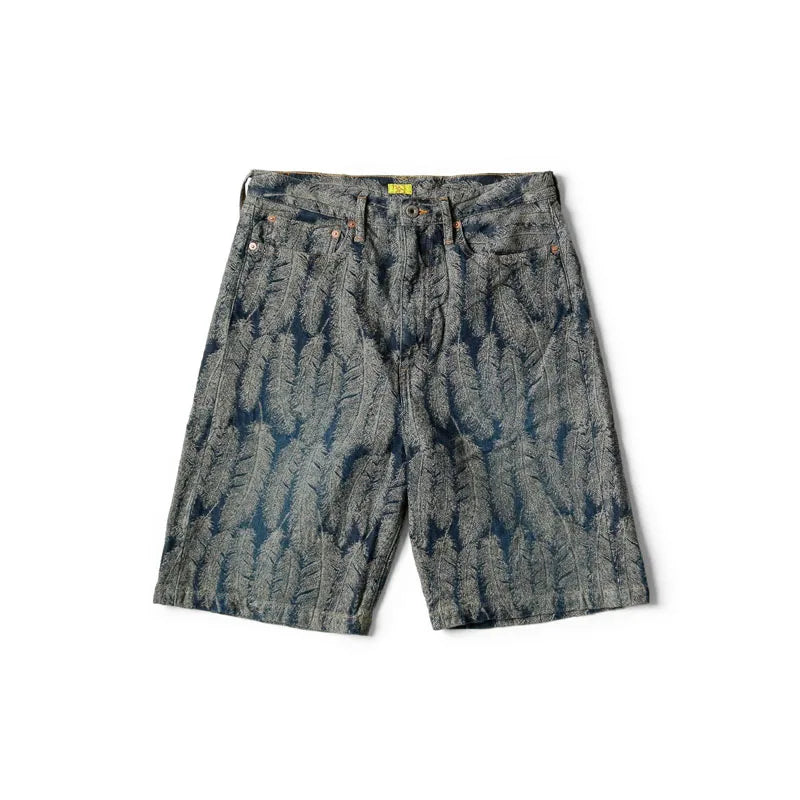Kapital Japan Style Feather Pants for Men Cotton Clothing Summer New Denim Shorts