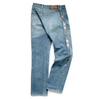 KAPITAL Hirata Kazuhiro Japan 24SS Classic Rivet Set Diamond Casual Cowboy Gemstone Craft Men Vintage Jeans Pants