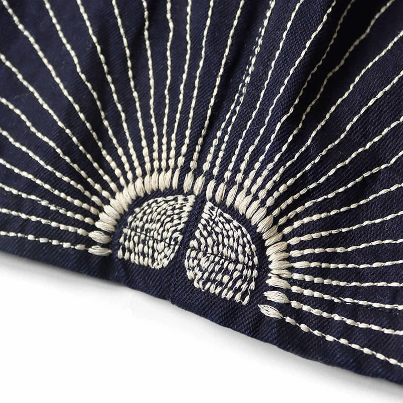 Self Owned Kapital Hirata Kazuhiro Style Japanese Loose Casual Embroidered Shorts for Men and Women's Fashion