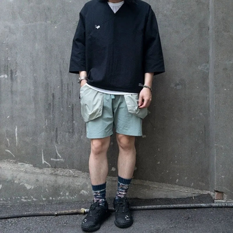 COMFY Japanese Outdoor Loose Layered Pentagram Pants CMF24SS Large Pocket Functional Men Shorts