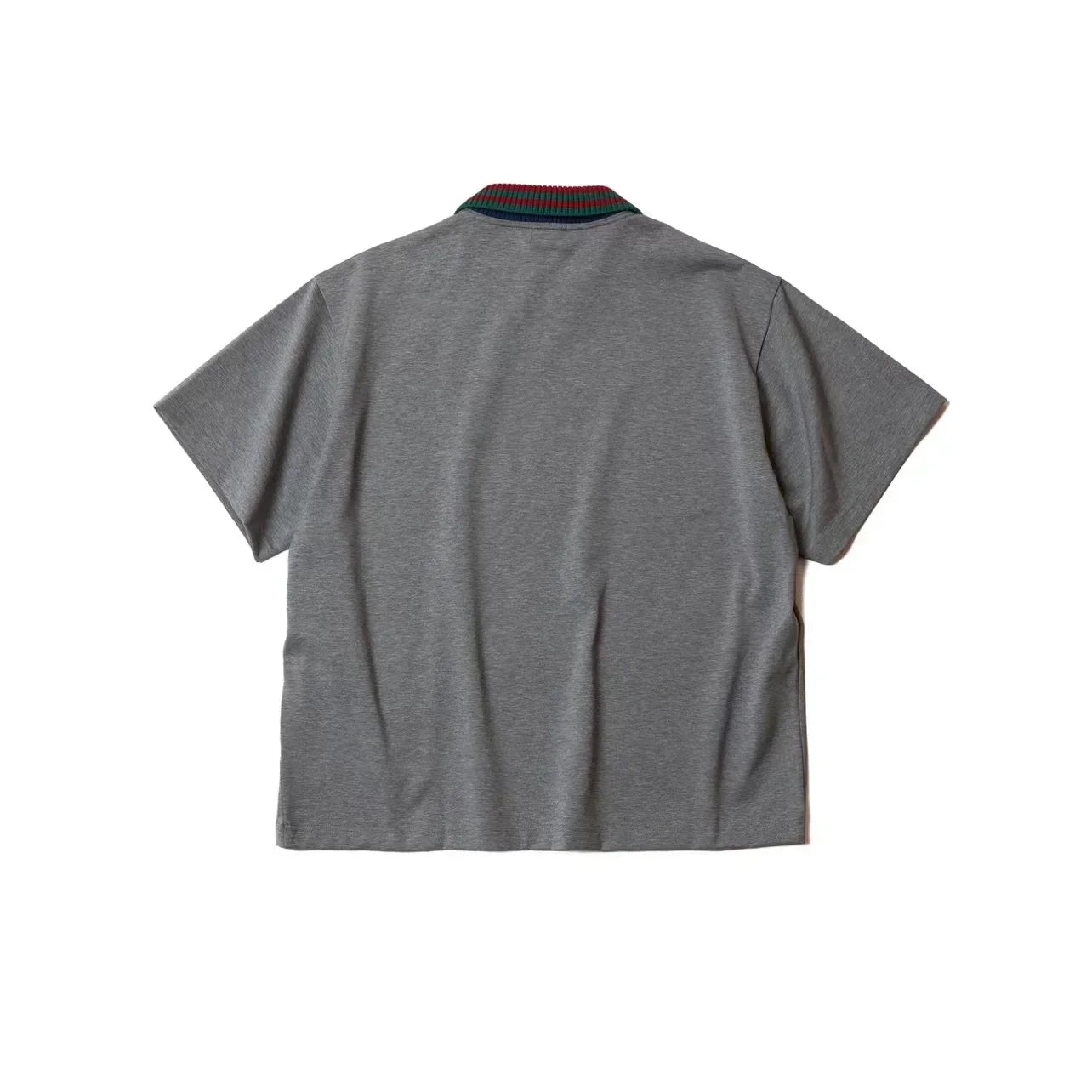 22SS KOLOR Abe Runyi Three Color Japanese Stitching Thread Neckline Cotton Loose Round Neck Short Sleeved T-shirt for Men