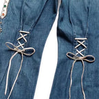 New 25ss Kapital Hirata japan Style Wash Heavy Industry Rivet Cowboy Gemstone Pants Men Fashion Wide Leg Jeans Hot Seller