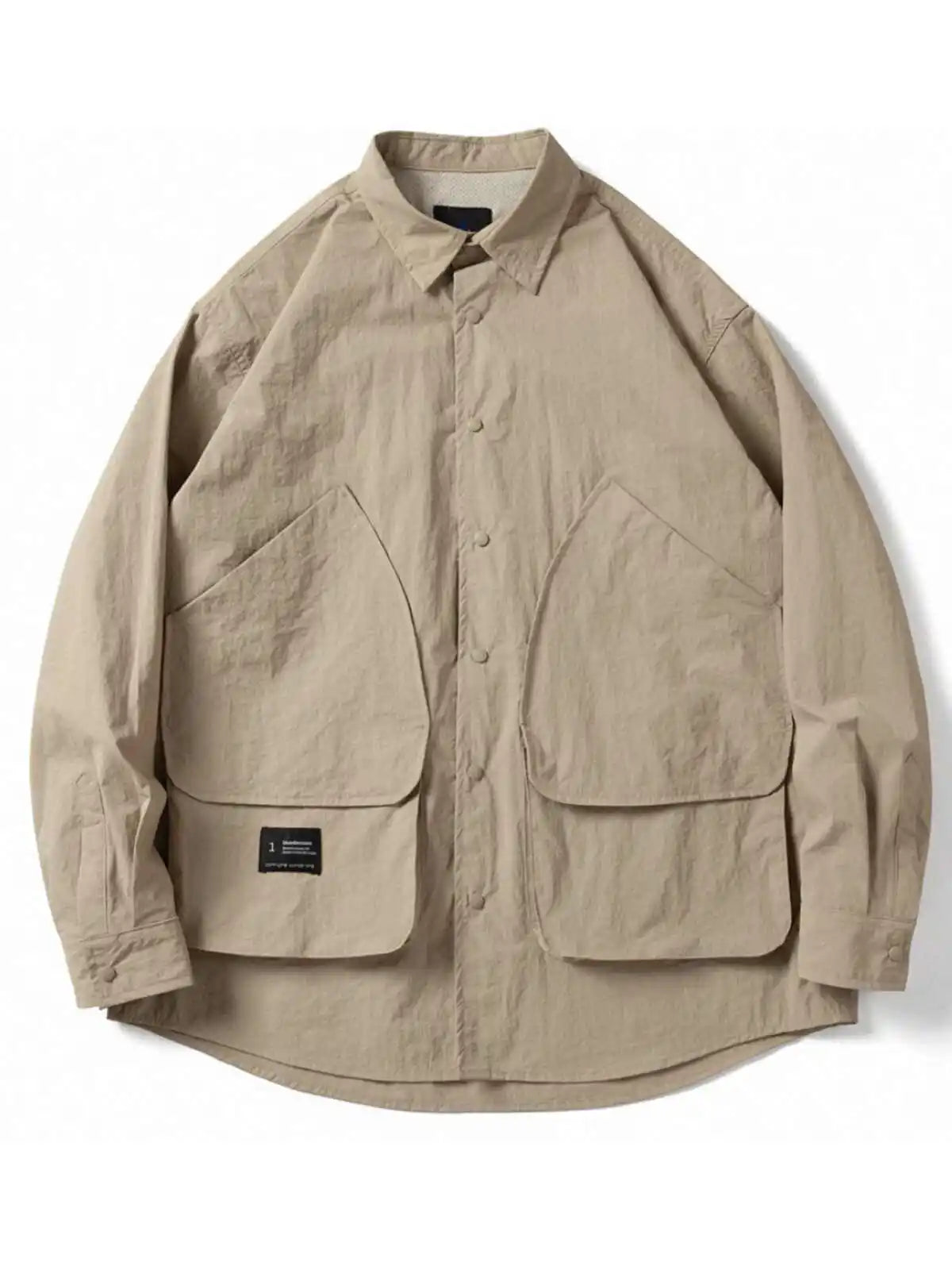 Japanese Style Multi Pocket Retro Functional Long Sleeved Shirt Men's Jacket New Arrival